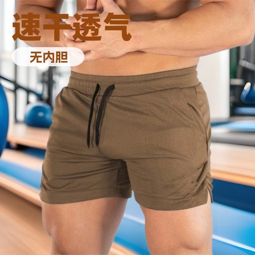 Men's 2025 Fitness Shorts for Running, Training, Quick-Drying, Breathable Mesh Beach Shorts with Dropshipping