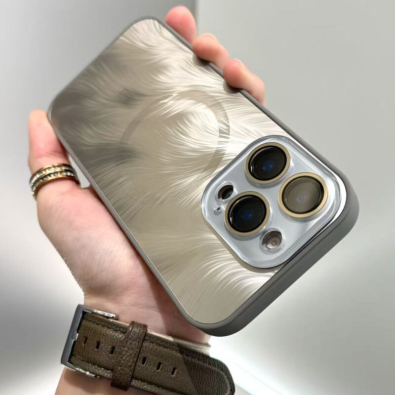 iPhone17promax用携帯電話ケース、羽根のような磁気吸着、レンズフィルム付き、肌触りの良いApple16用耐衝撃保護ケース|undefined