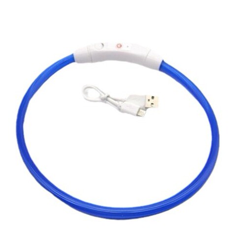 Pet Supplies LED Dog Light Collar USB Charging Neck Collar Teddy Night Light Neck Strap for Small, Medium, and Large Dogs