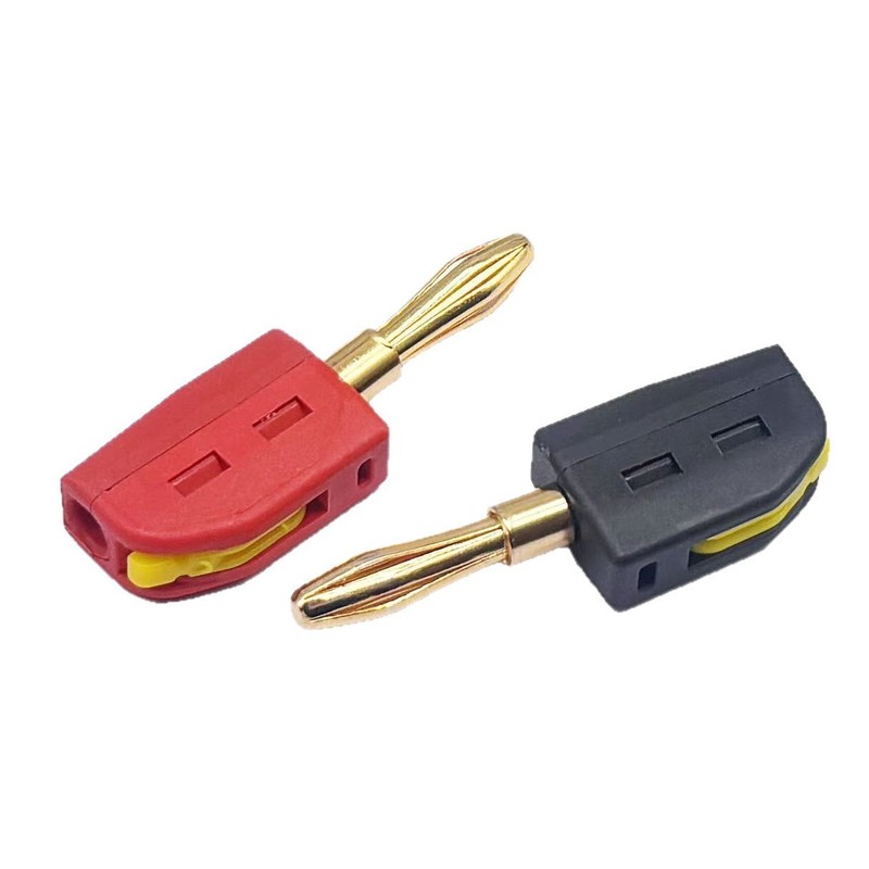 4MM 金メッキバナナプラグ、はんだなしバナナプラグ、クイックコネクト端子|undefined