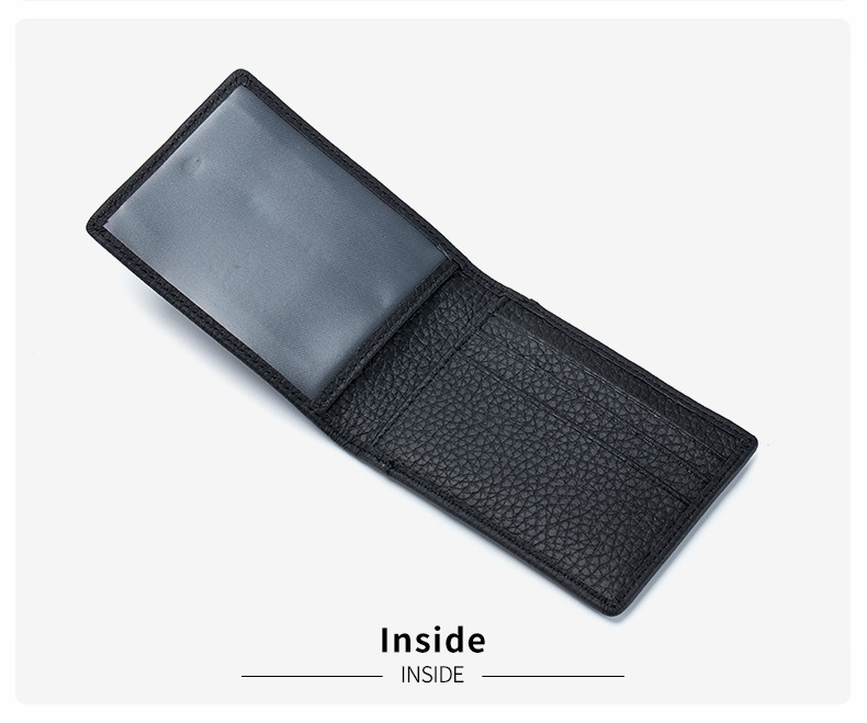 Unisex Solid Color Leather Open Card Holders display picture 12