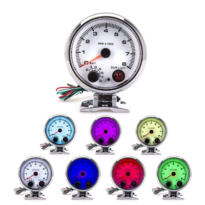 Avtomobil modifikasiya taxometri 3.75inch rəngli arxa işıqlı 12V universal