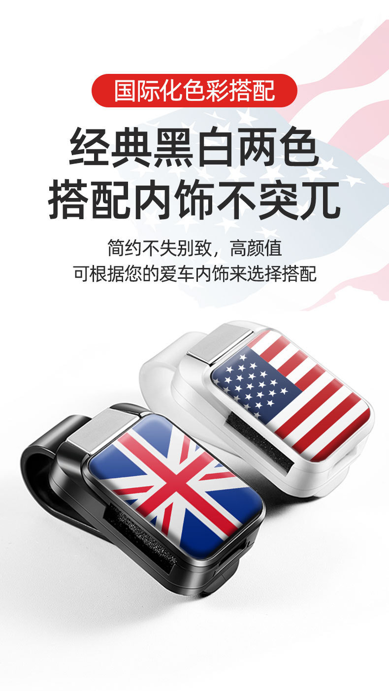 Car-Mounted Glasses Clip Suitable for Car Sun Visors in the Us, Uk, Vietnam, and Italy, Also Used as a Sunglasses Holder and Ticket Clip