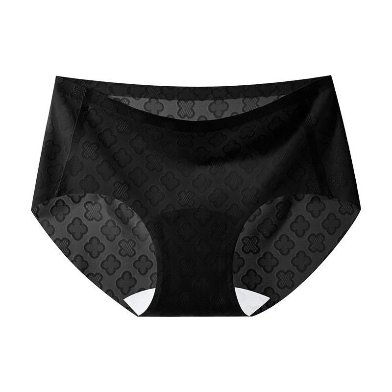 Bragas de seda de hielo sin costuras Yoga entrepierna antibacteriana entrepierna de algodón puro rango largo cintura media pantalones cortos triangulares finos de verano para niñas