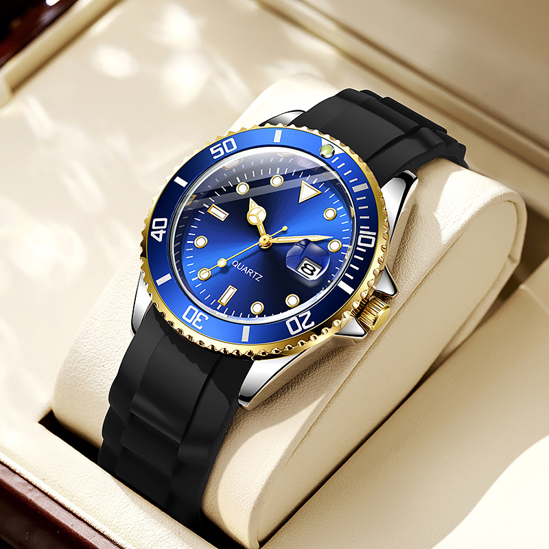 Cinta de silicona azul dorada