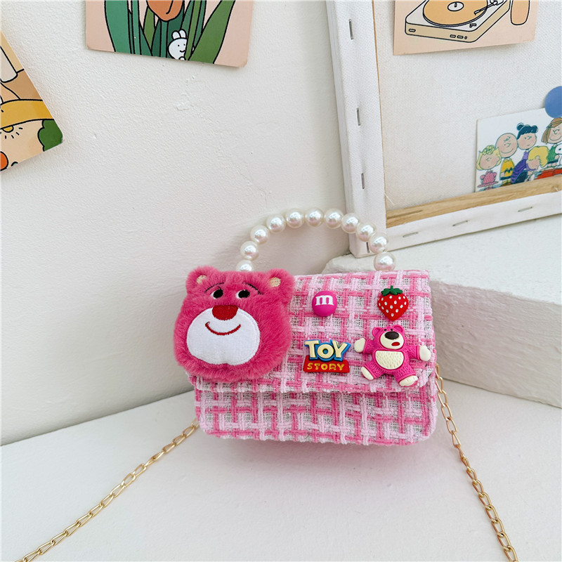 2024 nuevo estilo extranjero princesa perla bolso de cambio de mano bolso de hombro de moda para niños lindos niños mochila de chicas