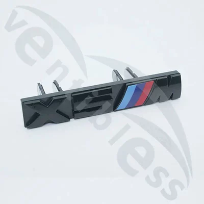 Car logo — M8, black - glossy-black-center-grille-logo-x5m