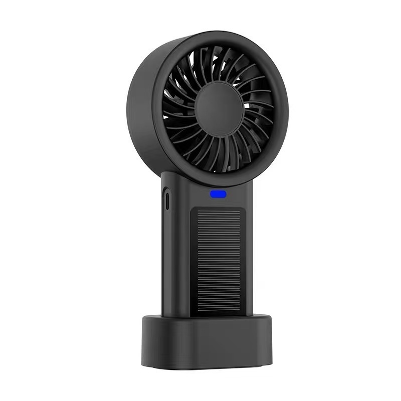 新しい Mros サイレントポータブル充電式ファンソーラーハンドヘルドデスクトップ小型ファンポータブル夏ファン|undefined