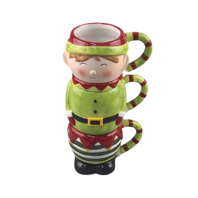 Tazas Apilables de Cerámica de Porcelana Ecológico para Hogar y Navidad image 5
