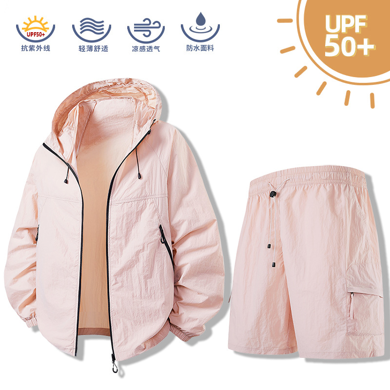 Verano al aire libre conjunto de pantalones pantalones cortos de enfriamiento de protección solar ropa de protección solar para hombres y mujeres sensación de hielo