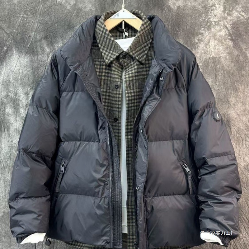 冬季设计感假两件时尚新款立领2025羽绒棉服休闲短款保暖加厚外套