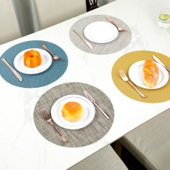Amazon Kitchen Insulated & Non-Slip Mat Decorative Coasters, 35cm Round PVC Placemats, Terylene Hotel-Style Dinner Mats
