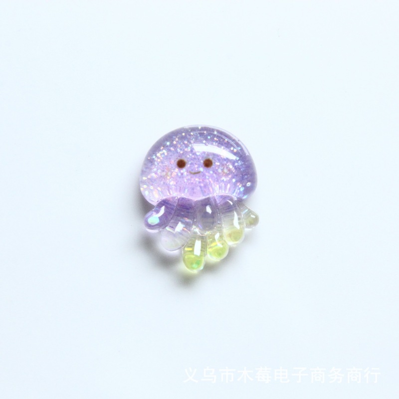 渐变细闪海洋系树脂贴片儿童可爱夏日diy海星鱼尾海豚装饰小配件|undefined