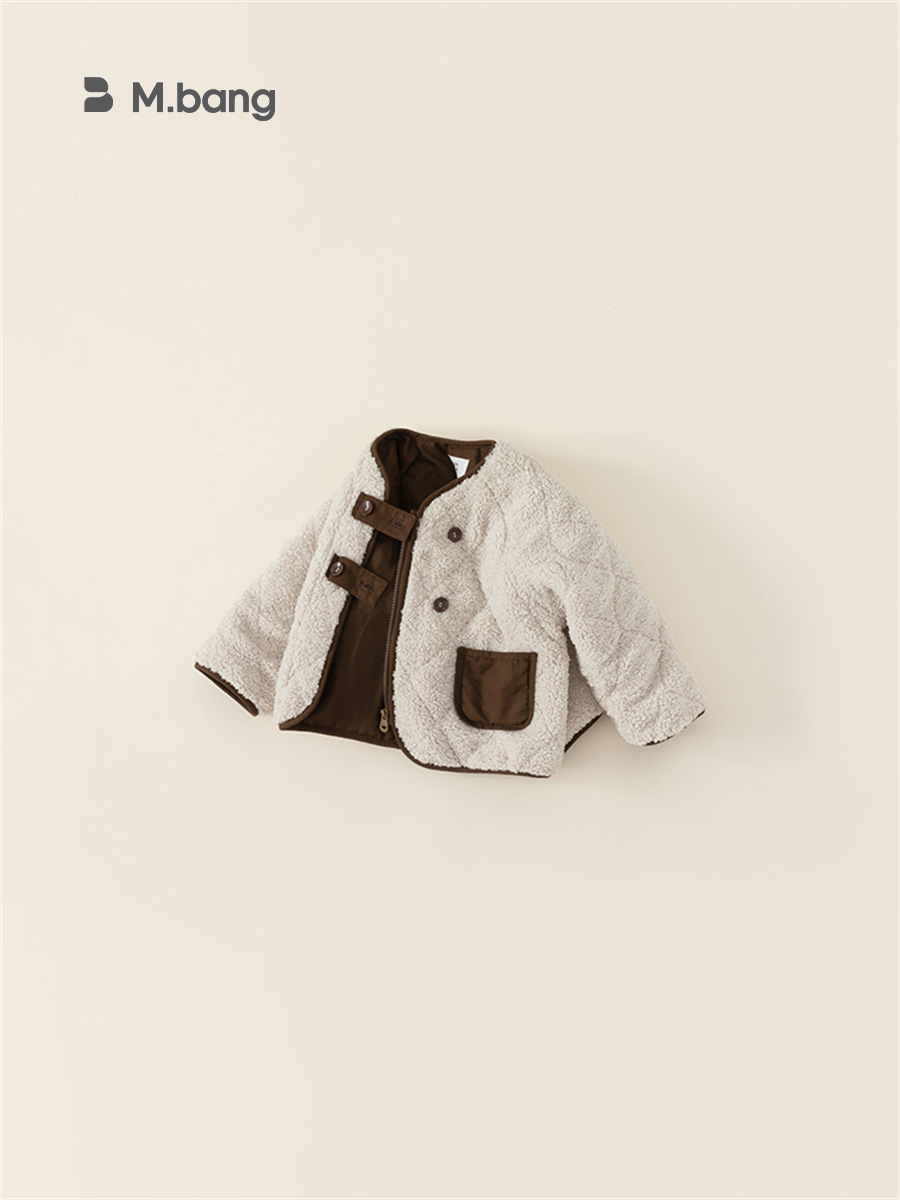 Babycity invierno estilo coreano niñas de piel engrosada abrigo de algodón acolchado chaqueta de los niños DY82033