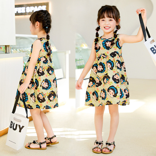 Pure cotton girls skirt baby summer dress little girl infant child 1 dress 2 child 3 years old summer