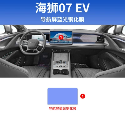 Film Car Decoration Modification, Car interior film - hiace-07ev-navigation-blue-light-eye-protection-tempered-film
