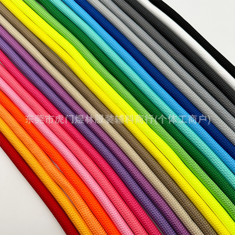 10mm Polyester Core-Spun Colorfulful Pattern Round Rope Pet Leash Mobile Phone Backpack Crossbody Rope Luggage Accessories in Stock