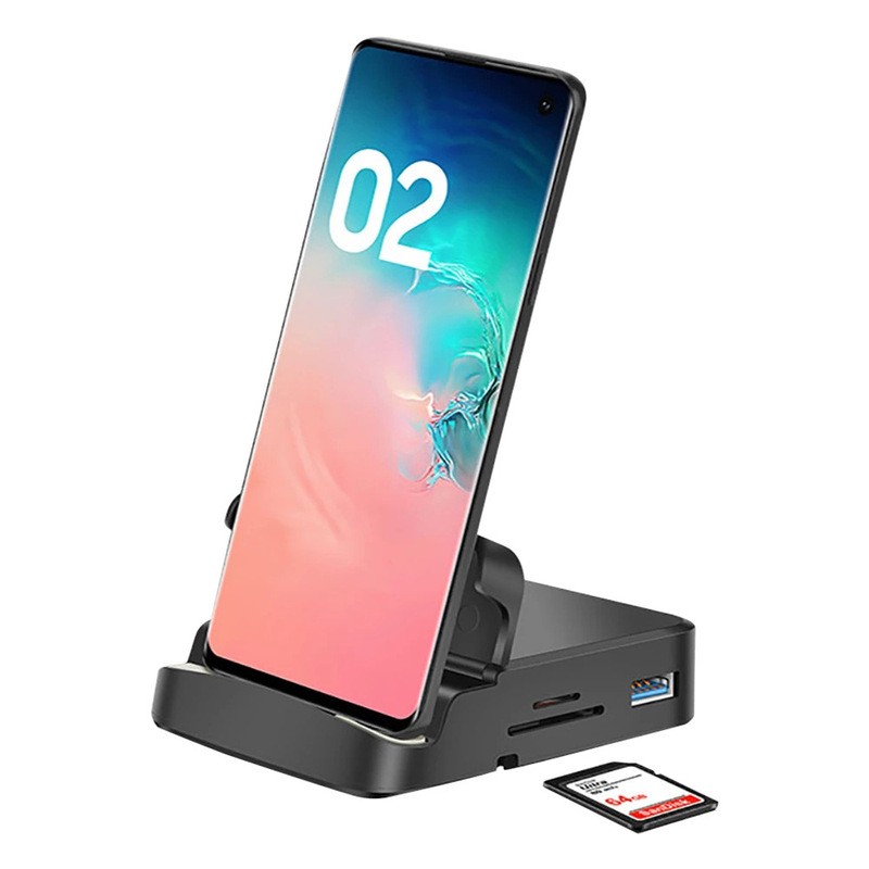 The eight-in-one type-c docking station base is suitable for usb-c to hdmi expansion sd/tf reading card pd charging