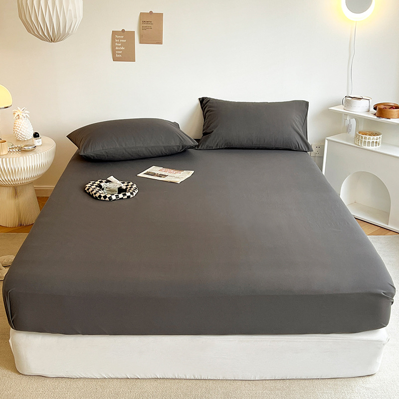 Cubierta de cama de algodón lavado de algodón de clase A, cubierta protectora de colchón de verano de una sola pieza, sábana todo incluido, fijación antideslizante