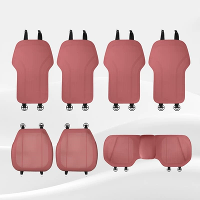 Seat cushion, seat cover – Cushion New Version Modely/Model3/X/S - type-b-thin-cushion-type-a-backrest-volcano-red-seven-piece-set