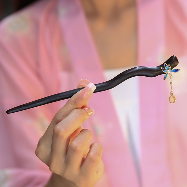 Tianzhi 나비 난초 비녀 [천연 흑단]