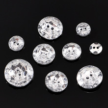 厂家现货直销电镀银底亚克力钮扣装饰扣手缝扣机打纽扣窗帘沙发扣