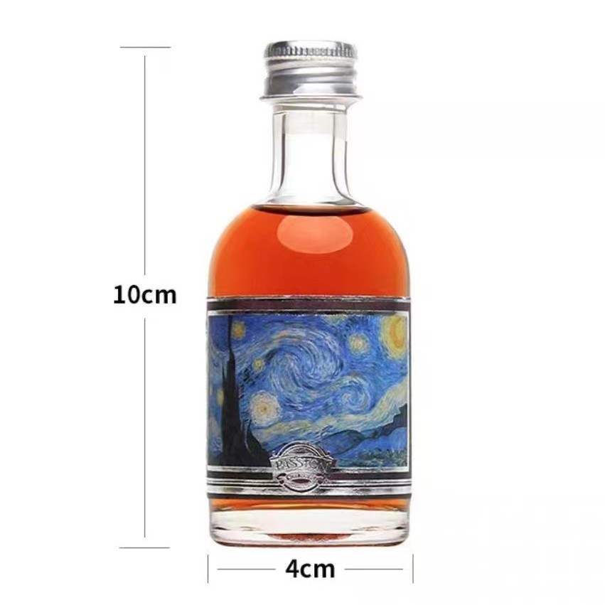 Botella de vodka transparente de 100ml botella de vino de fruta botella de vino medicinal botella de 50ml botella de seda 375ml botella de vino image 6