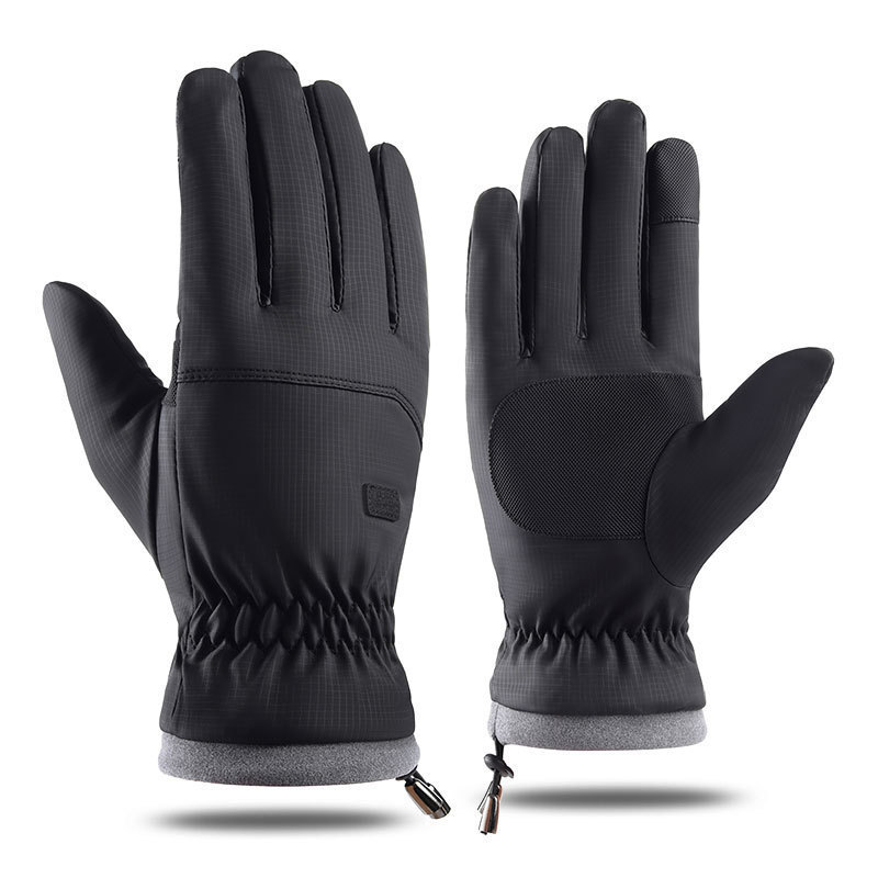 Cycling gloves Men's Autumn/Winter Outdoor Skin waterproof touch screen ski gloves warm and velvet windproof_maomaolike.com