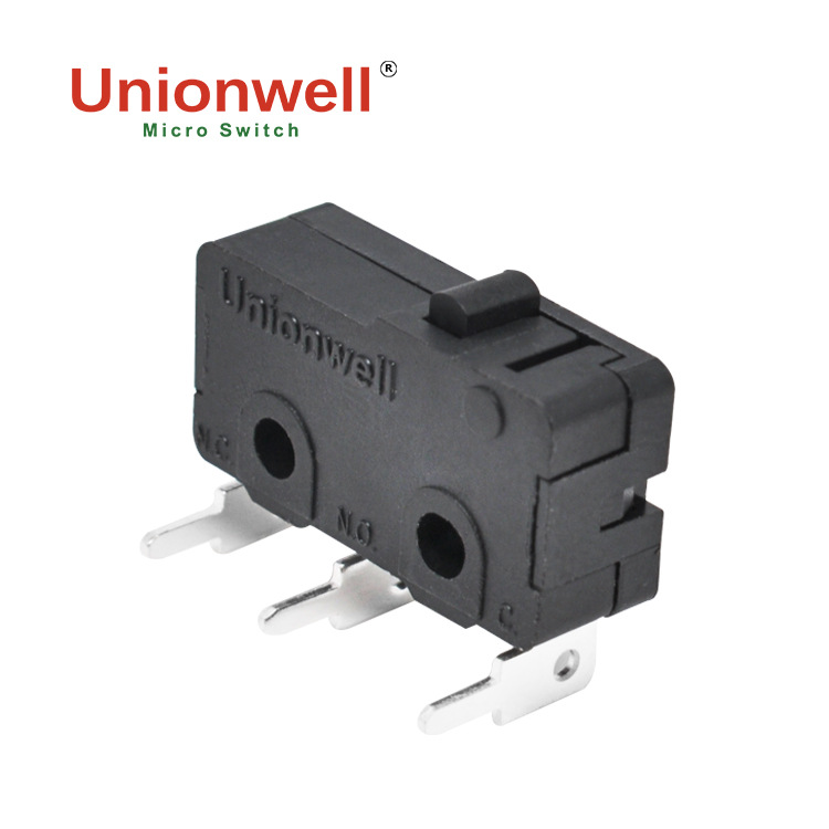 G605 5A125/250V防尘小型微动开关 扫地车推杆25T125弯脚微动开关