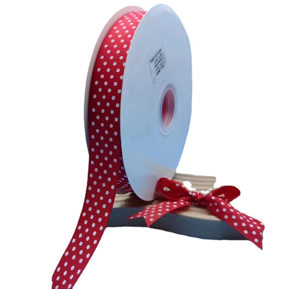 Cinta de hilo de impresión de lunares directa de fábrica cinta de impresión de 2,5 cm decoración de horquilla cinta de bricolaje cinta de embalaje especial