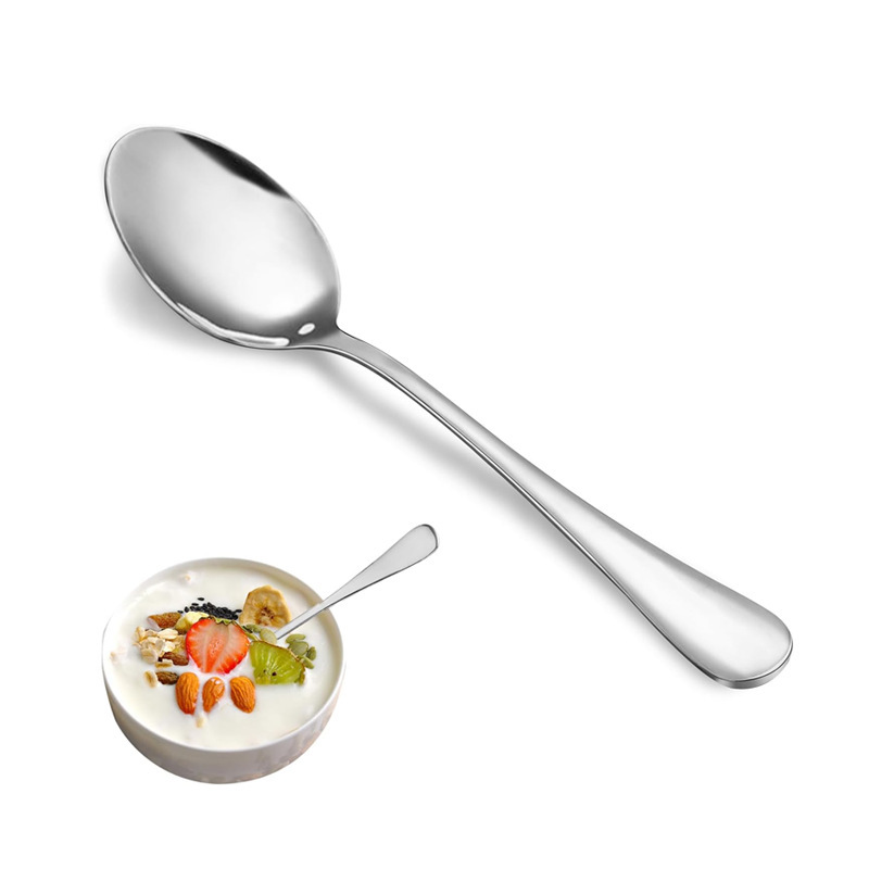 Cross-border stainless steel coffee spoon set, including 1010 soup spoons, serving spoons, and dessert spoons, suitable for home use and hotels