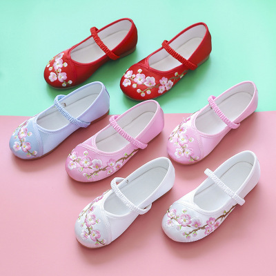 Детское ханьфу, этнические эспадрильи в китайском стиле, детская одежда, с вышивкой