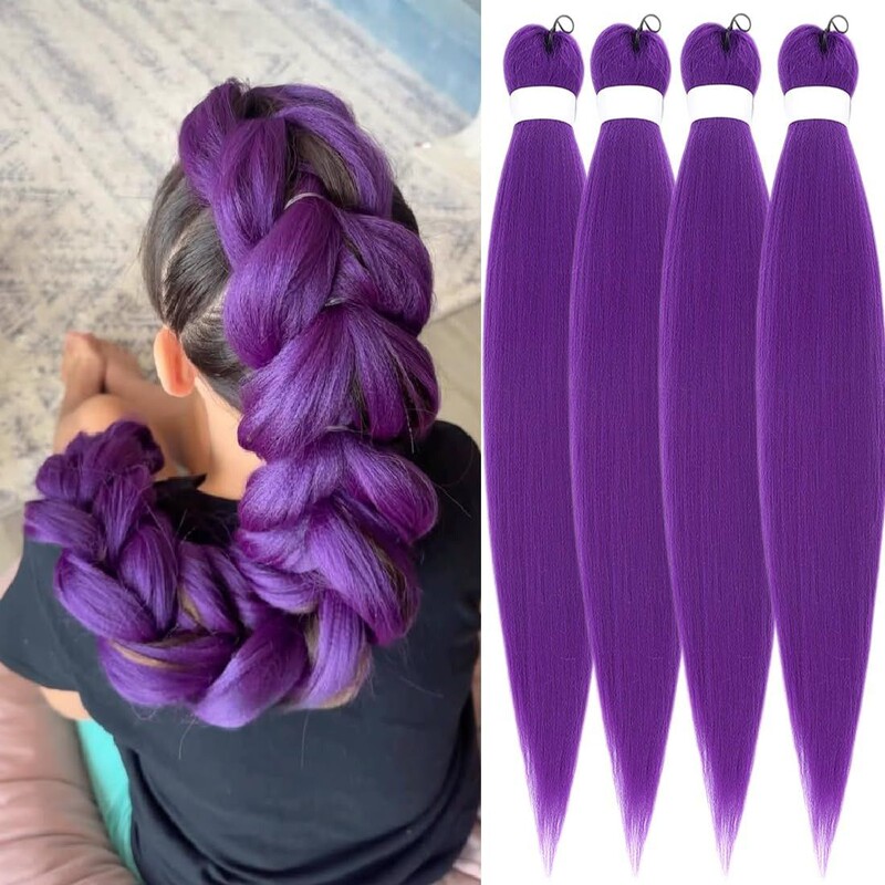 Purple Fluffy Big Braid Hair Styling Wig Wholesale 90g Low Temperature Fluffy Wig Purple Fluffy Big Braid Hair Styling Wig Wholesale 90g Low Temperature Fluffy Wig