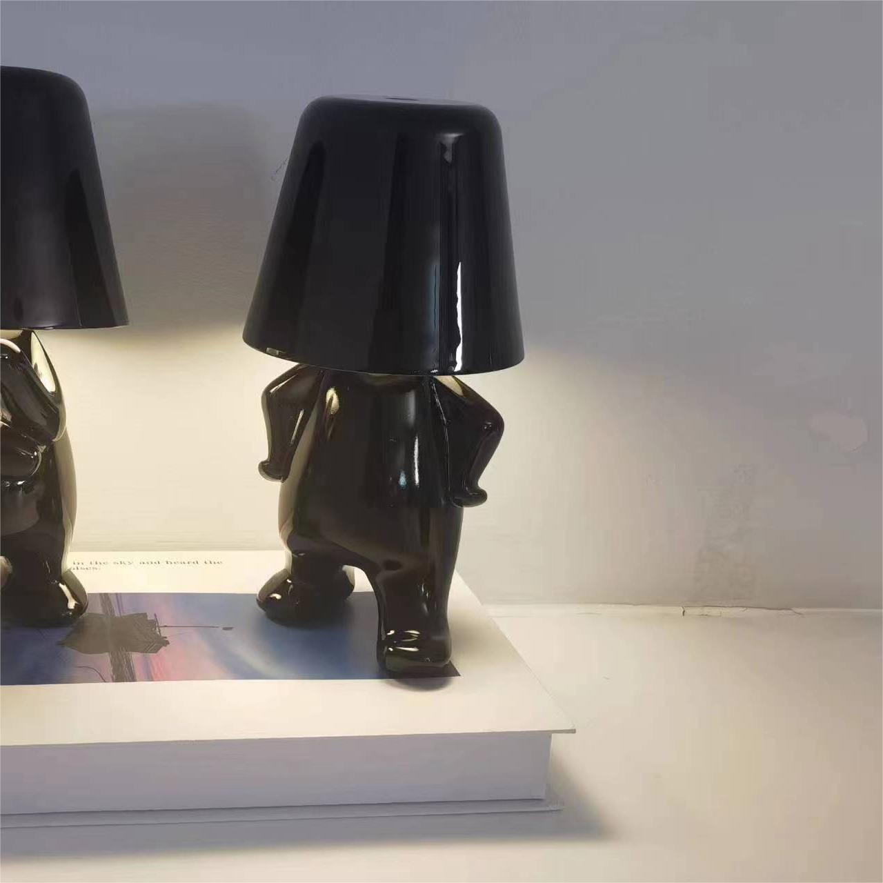 Fábrica transfronteriza Hermanos de oro lámpara de mesa decoración noche luz lámpara pensador
