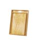 Creative Imitation Rattan Bamboo Tray Home Restaurant Tea Set Small Tray Pastry Tray Square Portable Tea Tray Wholesale