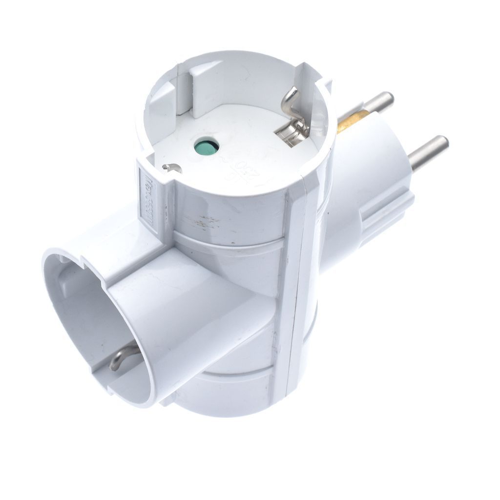 德国德标电源转换器 欧式德式扩展一转三转换插座 1出3转换插头