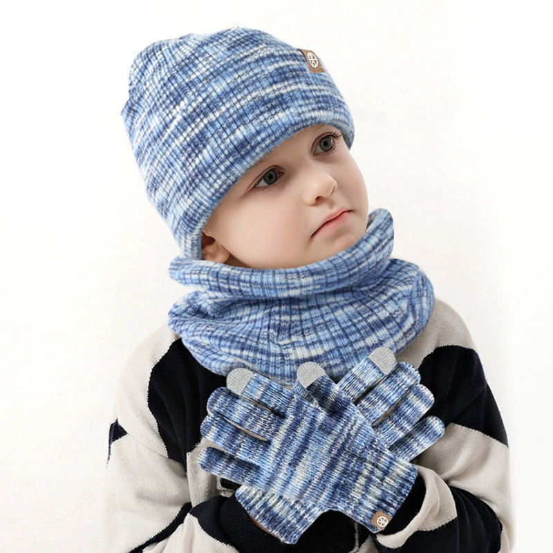 Gift box for men and women, autumn demi-season warm set, keep warm hat, scarf, knitted gloves, custom-made