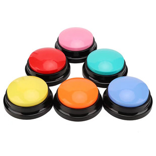 Pet communication button four six pack dog voice box training talking toy recording sounder squeeze