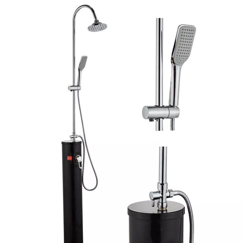 Precio de fábrica piscina solar auto-Columna de ducha de agua caliente ducha de temperatura constante ducha al aire libre cabeza de ducha conjunto bolsa