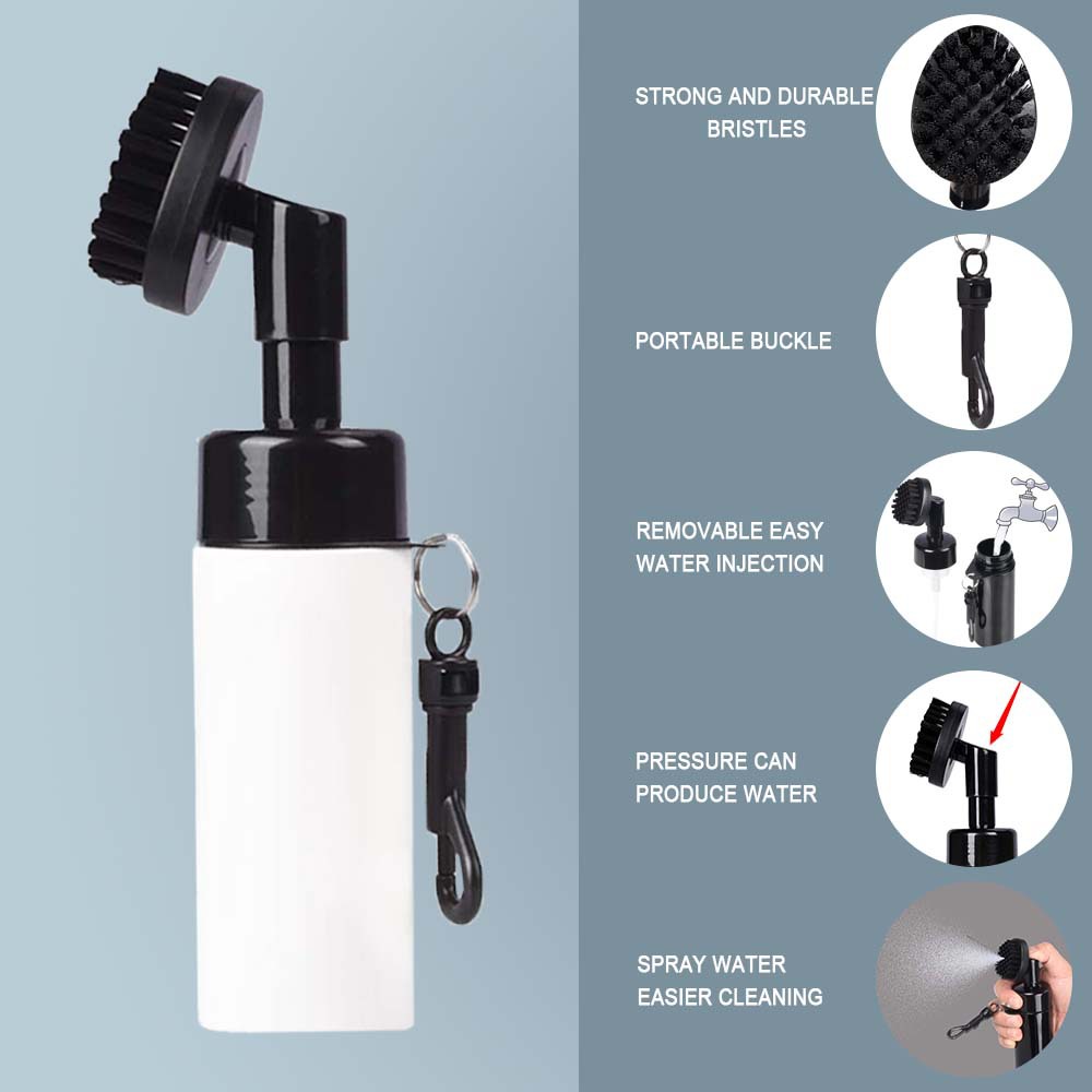 Cepillo de limpieza de golf, limpiador de hervidor de agua, cepillo de cabeza de bola de limpieza, cepillo de agua de rociado, cepillo de limpieza de palos de golf