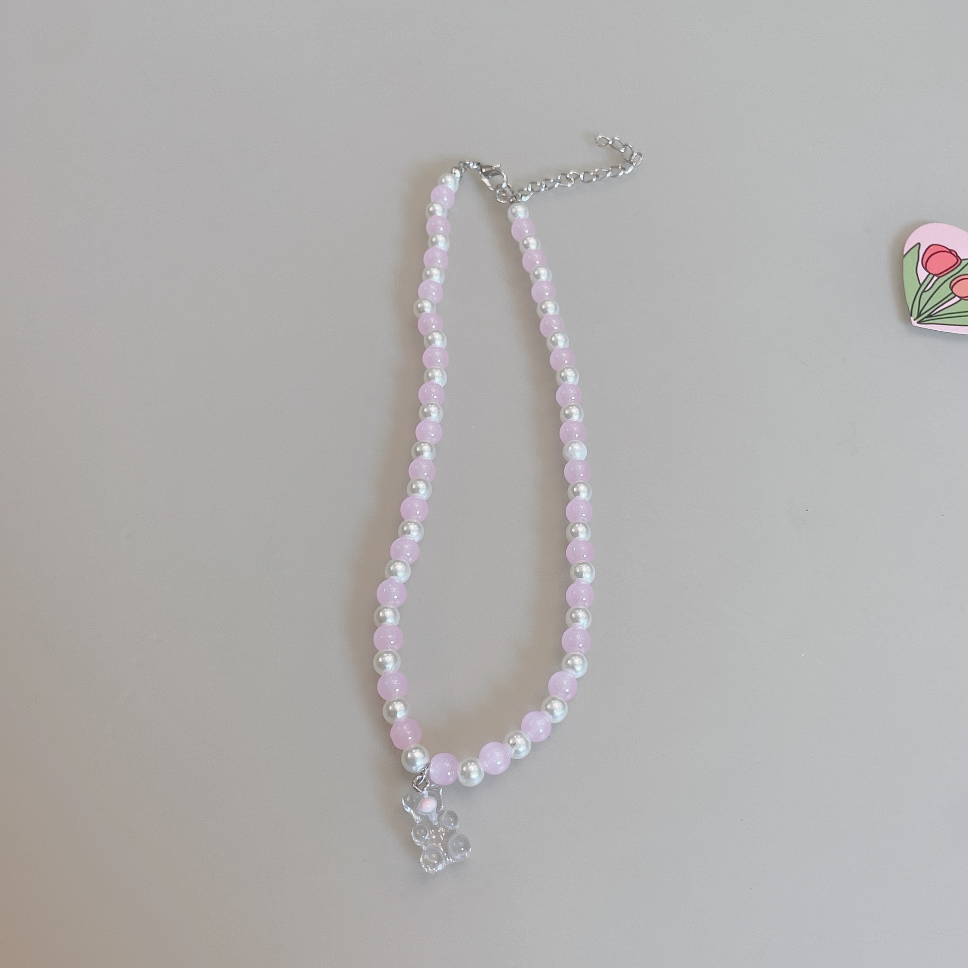 Cute Heart Shape Beaded Beaded Artificial Pearls Womenu0027S Necklace