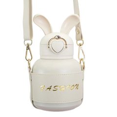 WBZ7墩墩大肚杯兔子保溫杯316高顏值可愛吸管杯學生不鏽鋼保溫杯