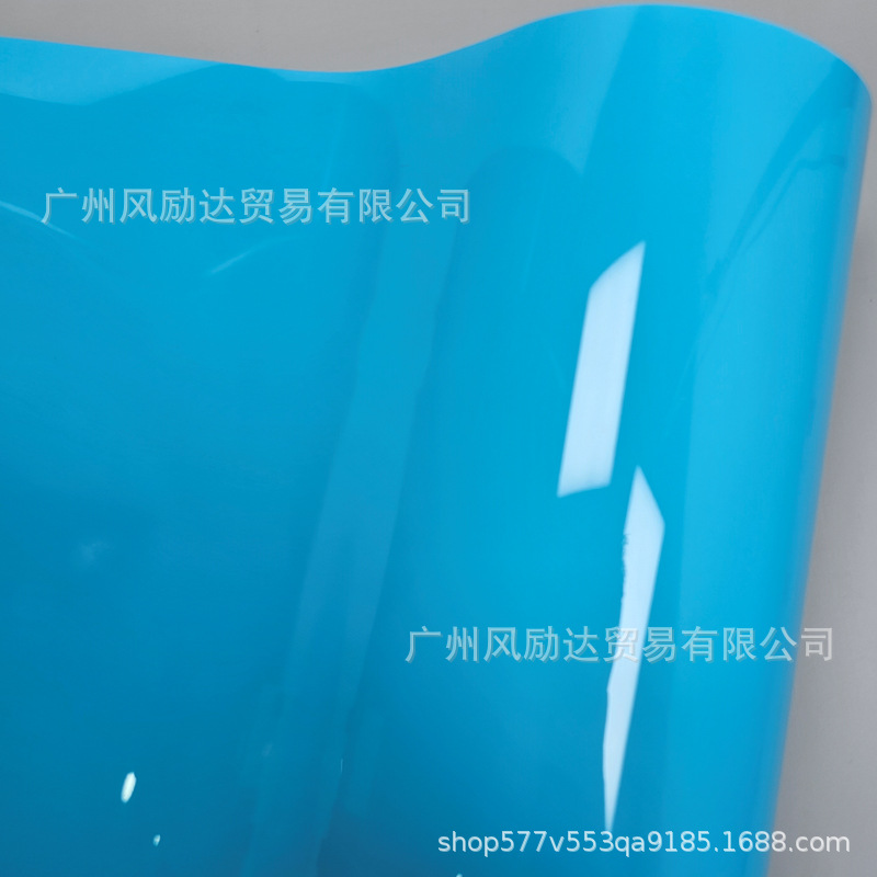 Car full vehicle color change film self-adhesive PET ultra-bright crystal sky blue motorcycle modification full body film