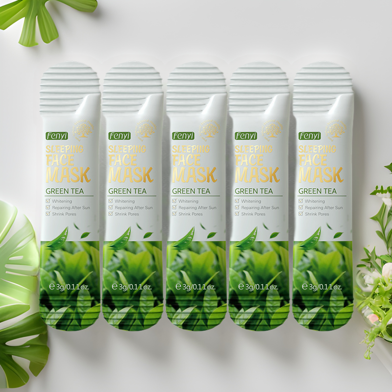Fenyi Brightening Green Tea No-Wash Sleeping Mask Sheet 3g (All English Text) Sleeping Mask Skincare Product Export Mask