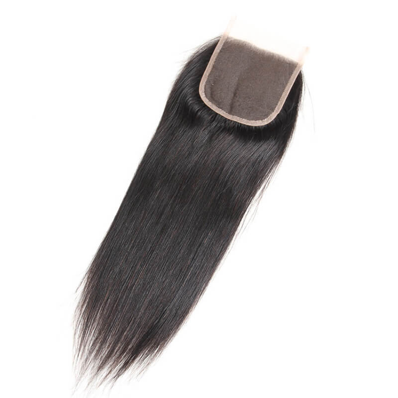 Cabello humano real del cierre 4x4 del bloque recto del pelo del bloque recto del cabello humano