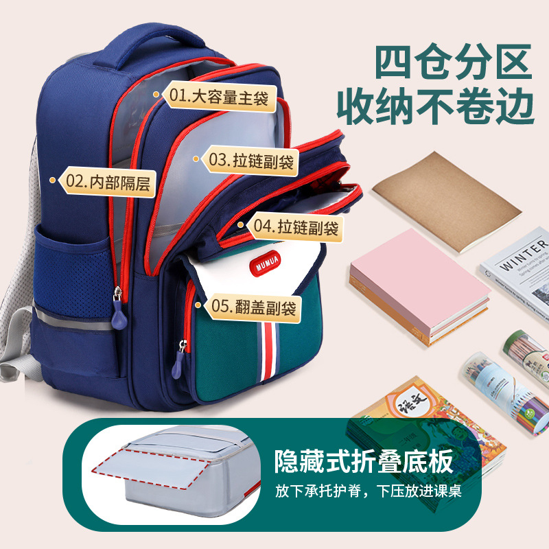 Nueva Escuela Primaria británica mochila impermeable de los niños protección la columna soporte cintura gran capacidad Oxford tela para y niñas