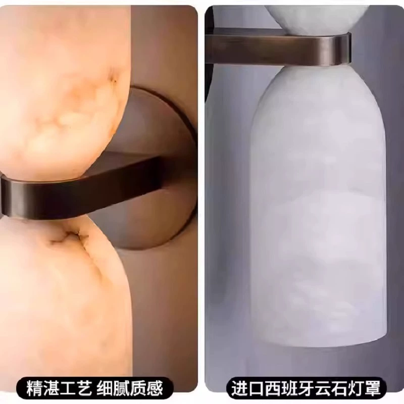 Copper modern sconce for living room for bed, creative lantern for corridor