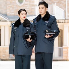 2011保安棉服大衣工作服男秋冬装加厚酒店社区会展形象保安服