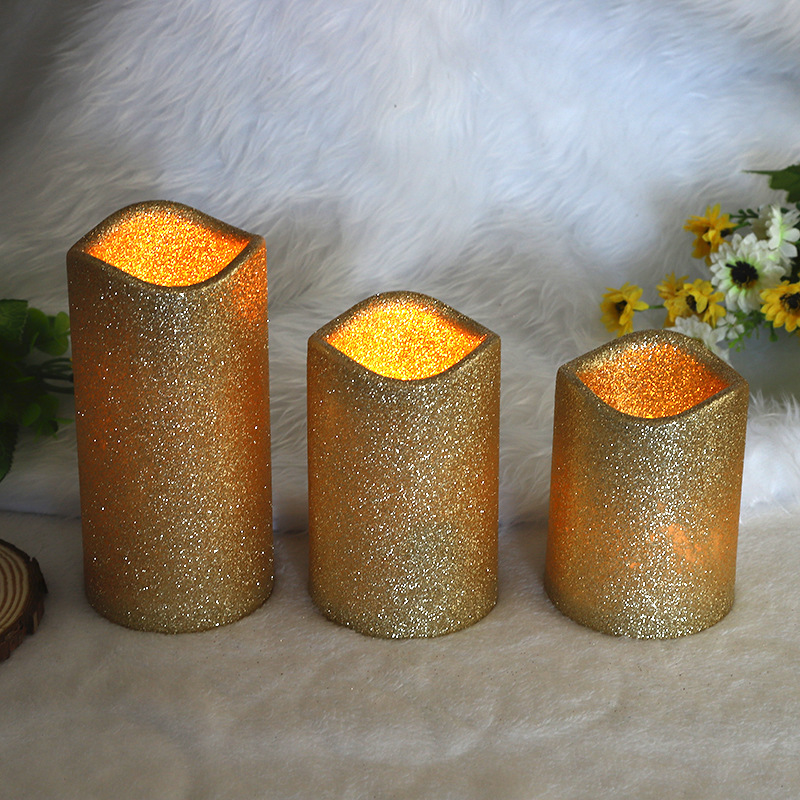 New high tube tea lamp powder LED electronic candle lamp wedding birthday confession proposal atmosphere layout props