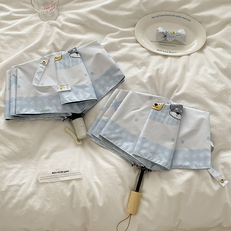晴雨两用遮阳伞女生小巧便携太阳伞防晒防紫外线全自动折叠太阳伞|undefined